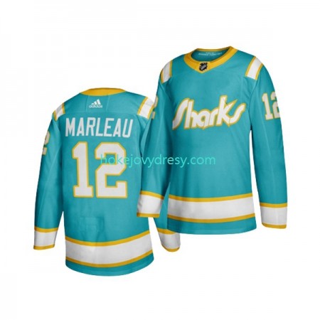 Pánské Hokejový Dres San Jose Sharks PATRICK MARLEAU 12 Adidas Throwback Modrý Authentic